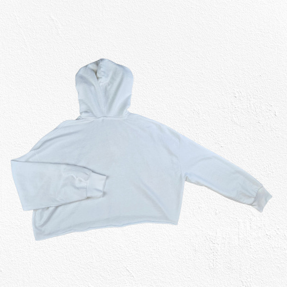 Levi’s White Cropped Graphic Hoodie California Fruit Logo Sweatshirt Size Medium - Picture 10 of 10
